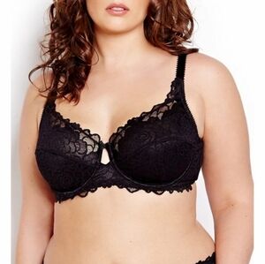 Deesse Femme Couture Black Lace Underwire Unpadded Bra 42H Lingerie Lot Of 2